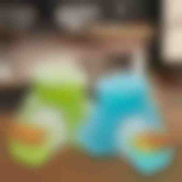 Patvarūs sulankstomi silikoniniai indeliai be BPA (4 dydžiai) | POPLATE