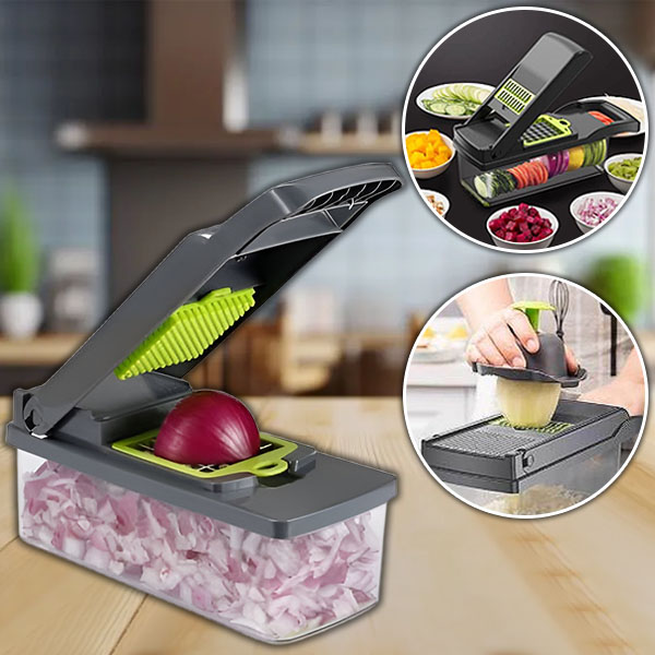 12 viename daržovių pjaustyklė ir smulkintuvas (7 ašmenys įtraukti) | CHOPMASTER