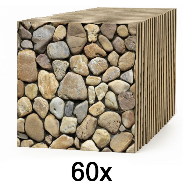 6x 3D sienų plytelės su akmens efektu – nulupk ir priklijuok | STONEBLOCKS
