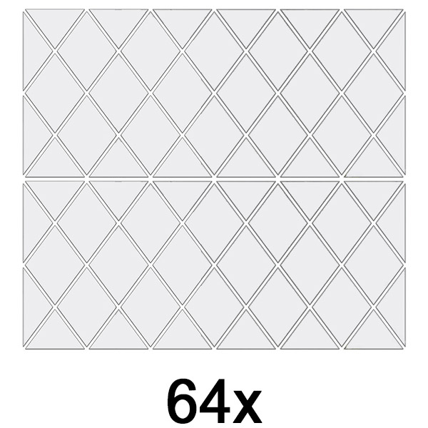 2x Veidrodiniai sienų lipdukai (32 vnt.) | WALLGEM