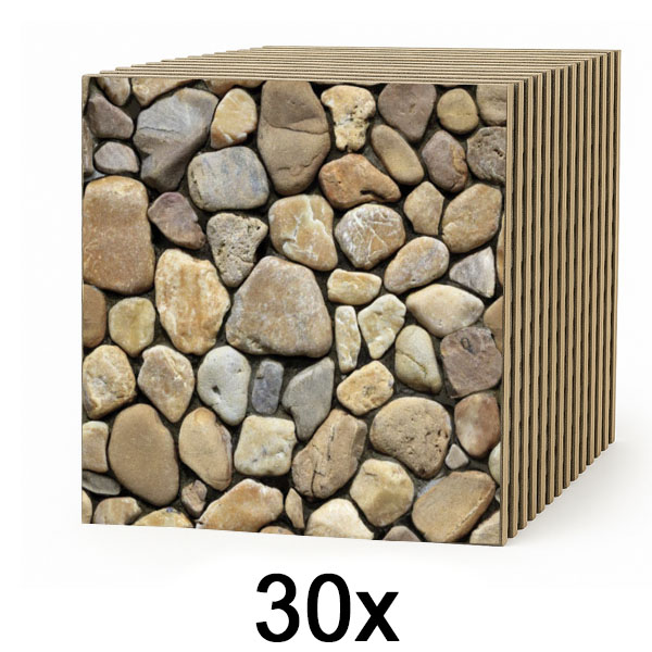 3x 3D sienų plytelės su akmens efektu – nulupk ir priklijuok | STONEBLOCKS