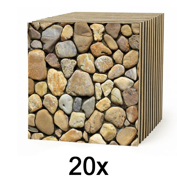 2x 3D sienų plytelės su akmens efektu – nulupk ir priklijuok | STONEBLOCKS