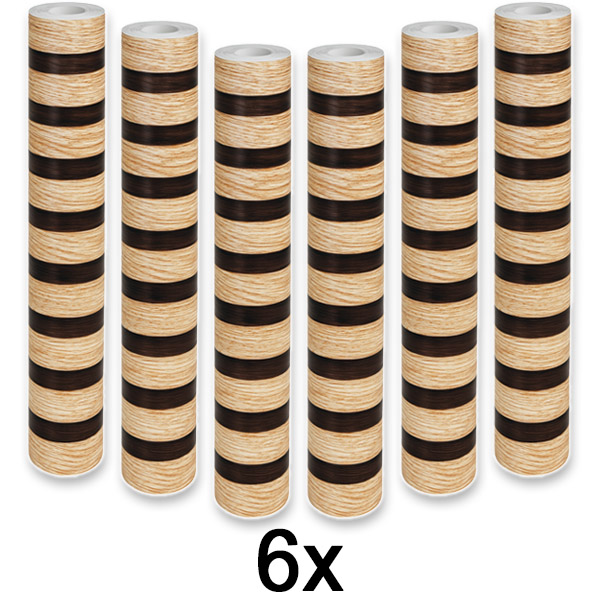 6x Elegantiška sienų lipdukas su medžio efektu | LINEWALL