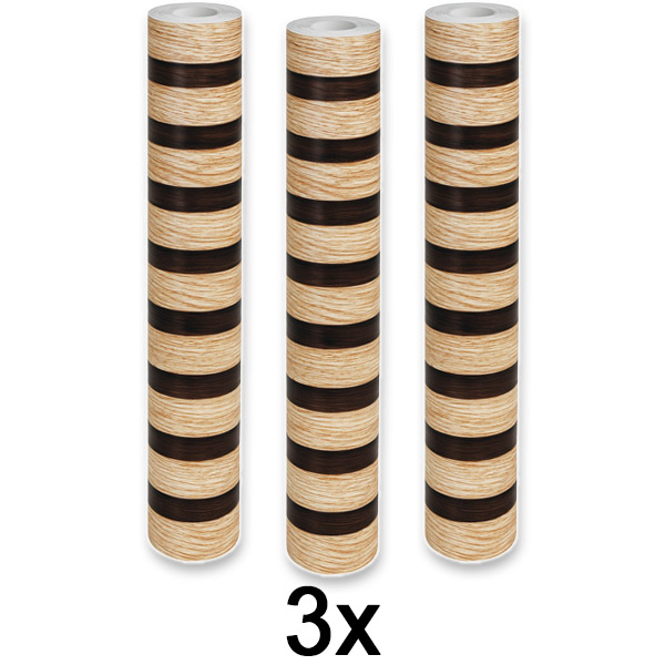 3x Elegantiška sienų lipdukas su medžio efektu | LINEWALL