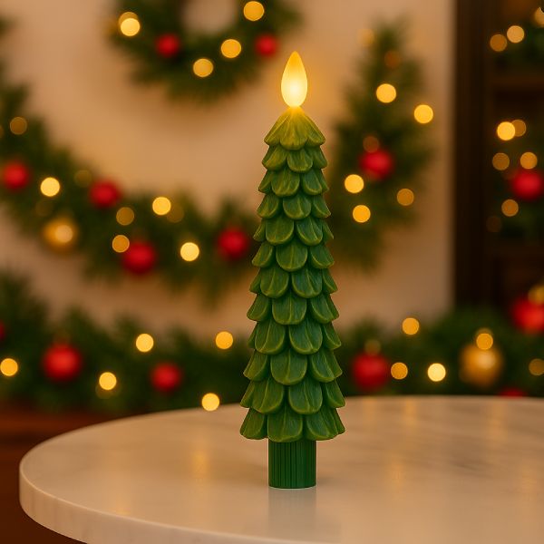 Mirganti be liepsnos šventinė žvakė | CANDLETREE