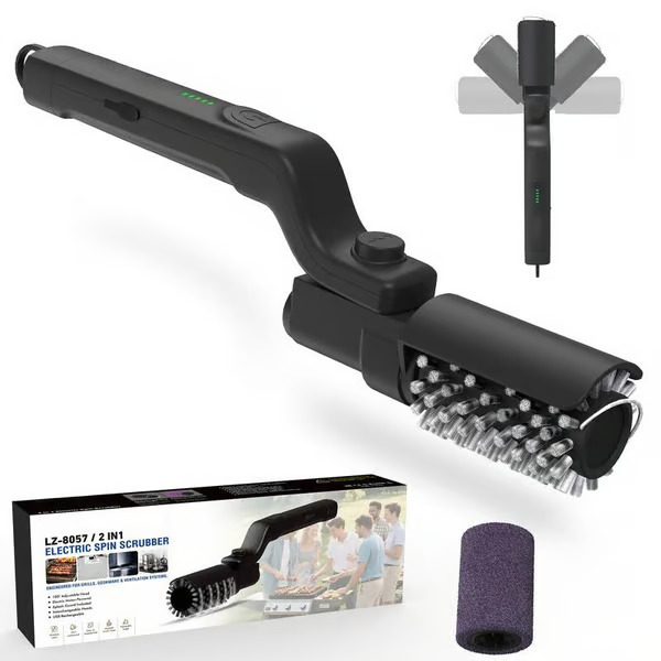 Elektrinis besisukantis grotelių valiklis | BBQBRUSH