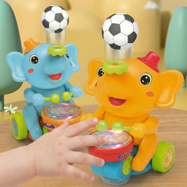 Muzikinis LED dramblio žaislas - 3D šviesos ir tikri garsai | TRUBALINKO