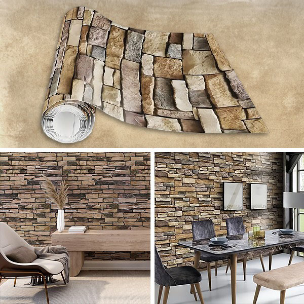 Lipni 3D plytų rašto sienų plokštė | WALLCORWRAP